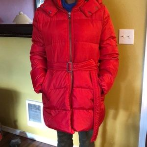 Coach red puffer coat XL.